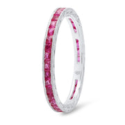 BEVERLY K 18K White Gold Ruby Eternity Band
